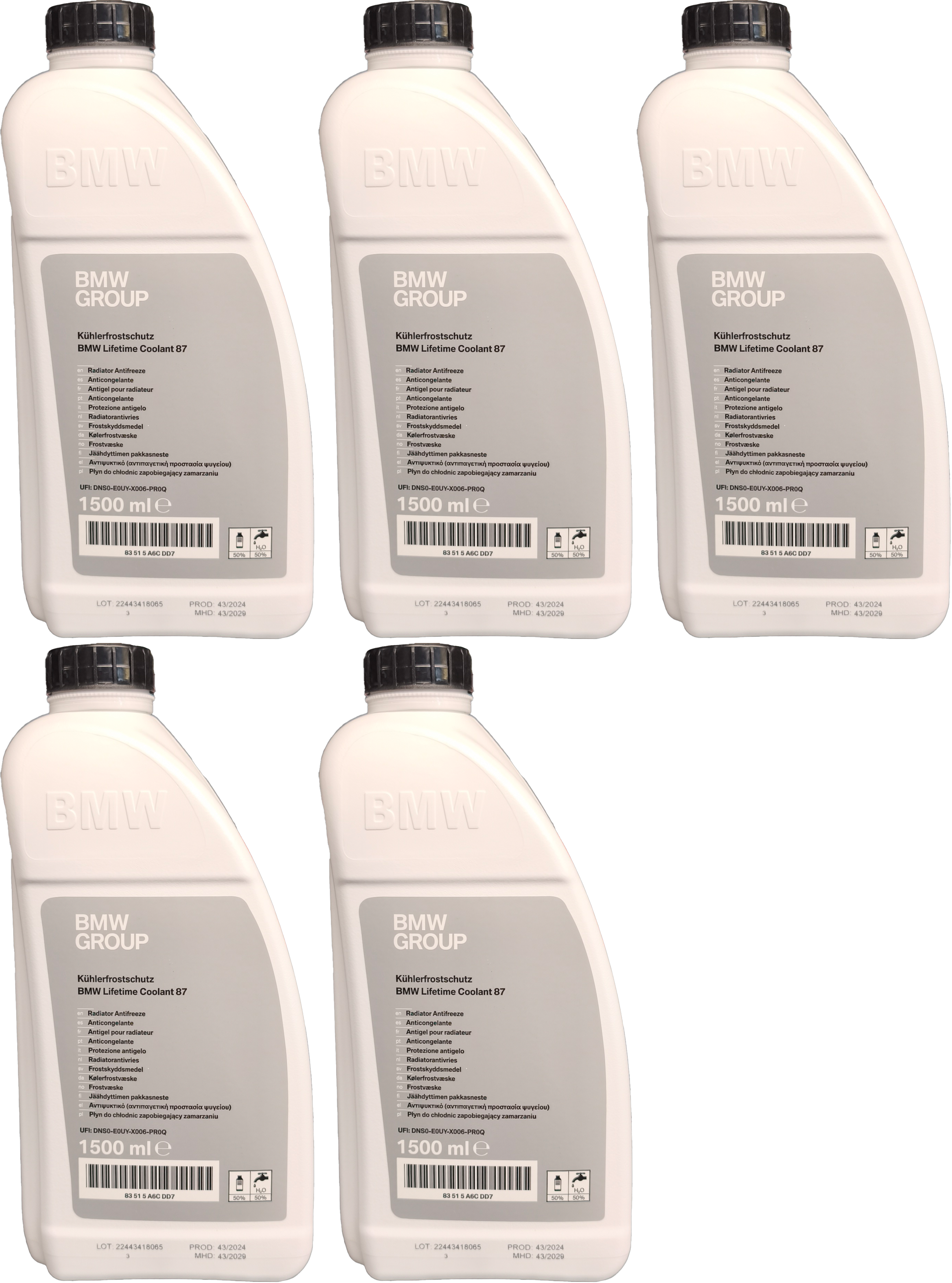 Original BMW Kühler-Gefrier-und Korrosionschutzmittel nitritfrei 5x1,5=7,5 Liter